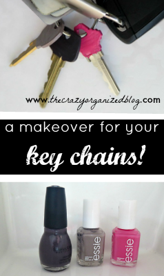 I love to organize and that extends to my key chain! This simple and fun key chain organization project even includes a beauty product!