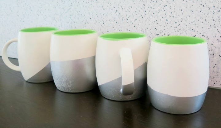 DIY Upcycle Spray Painted Coffee Mugs