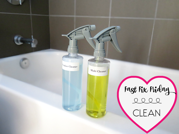 Quick and easy homemade streak free window cleaner, just two ingredients! No more expensive name brands when you can make it yourself!