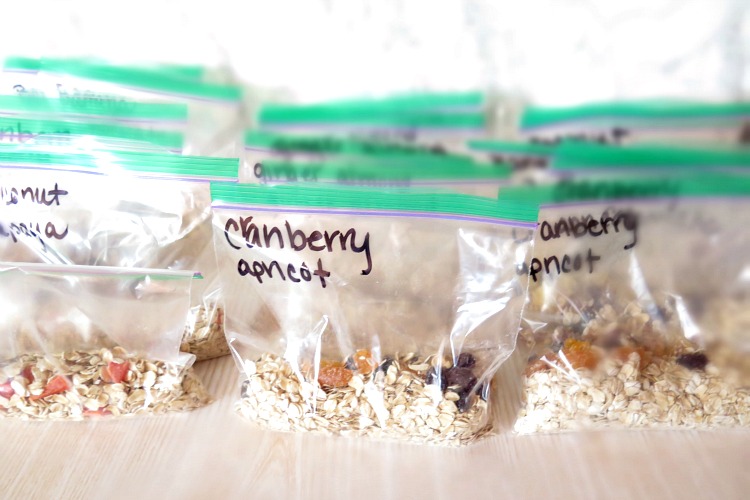 Make a month's worth of breakfast in only 30 minutes with these make-ahead-of-time oatmeal packets tutorial in a variety of flavors!