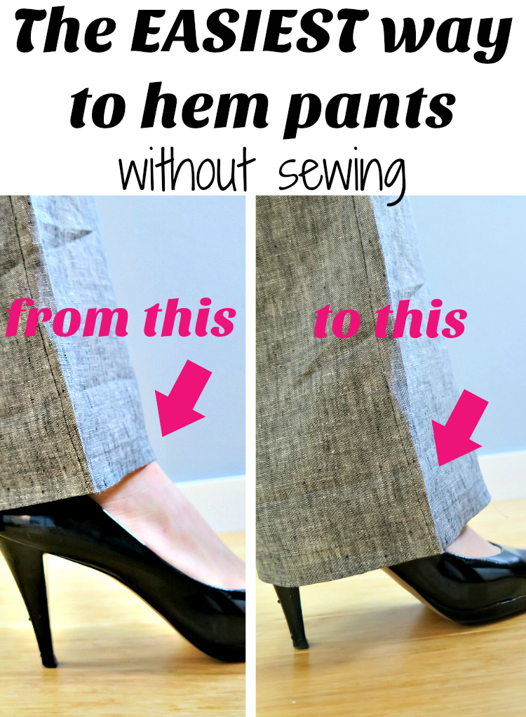 Hem pants without sewing ... step by step guide for the easiest alterations EVER!