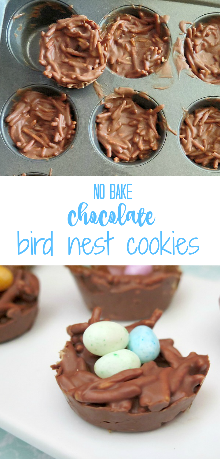 No bake bird nest cookies for an adorable Bless this Nest baby shower, but would be great for Easter as well!