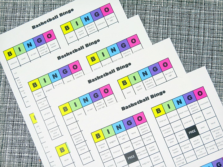Use our downloadable basektball bingo printable game cards for your next big playoffs party! Great entertainment for all your guests - basketball twist on a favorite game! 