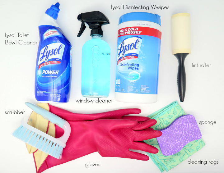 How organize the essentials in a cleaning caddy. Everyone needs one! Perfect for weekly cleaning or the big annual spring cleaning.