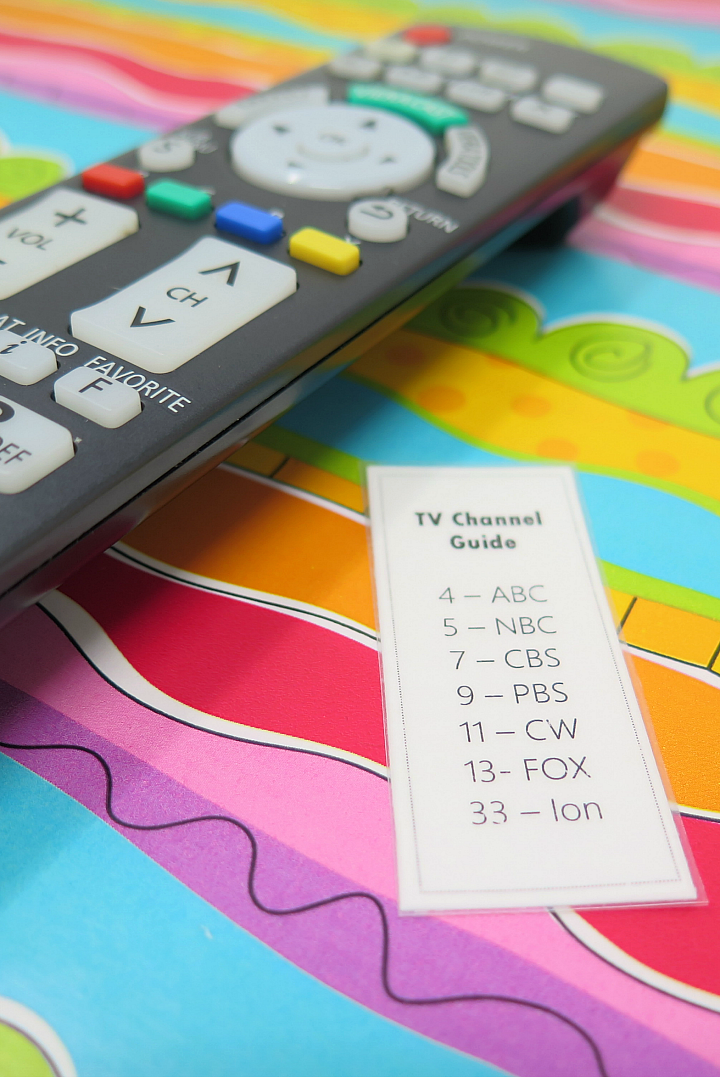 Forget which channel is which? Make your own customizable TV channel guide with our free printable and secure to your remote!