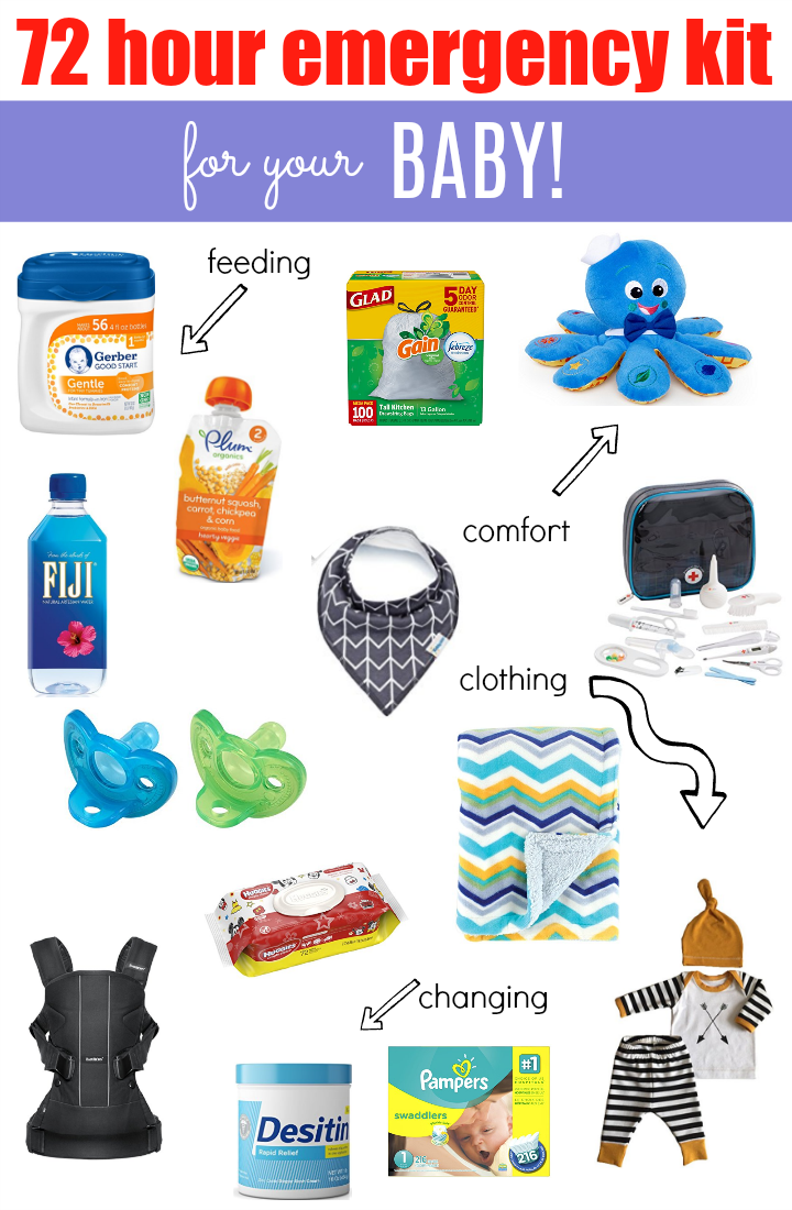 Why and how to create an 72 hour emergency kit for your baby. Whether earthquakes, fire, hurricanes or any other natural disaster, you'll want to be ready!