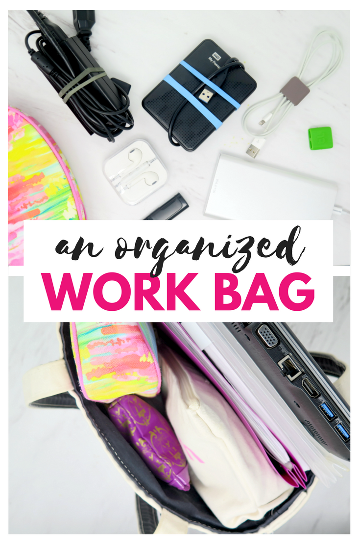 Keep your work bag organized, while storing all the essentials that you need throughout the day. Here's what we keep in our bag for the long work days!